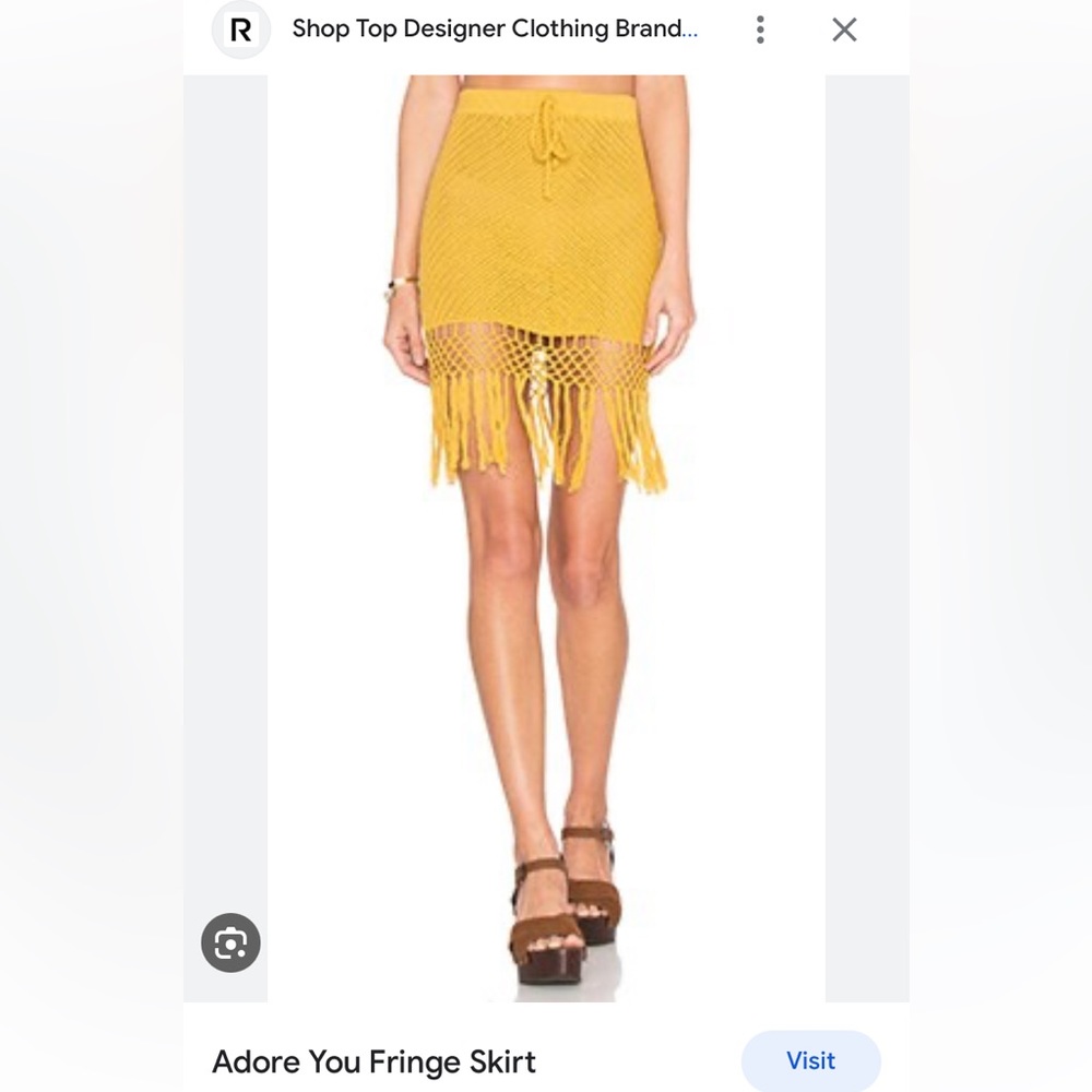 Minkpink adore you crochet skirt